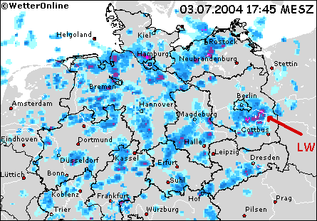 Radarkarte von www.wetteronline.de