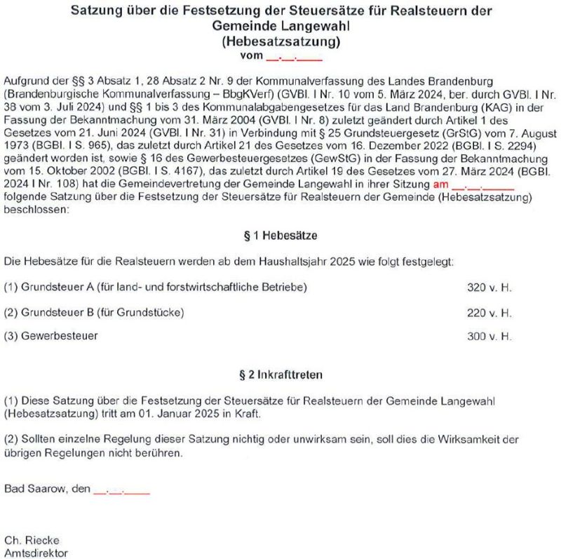 Scan Anlage der Beschlussvorlage